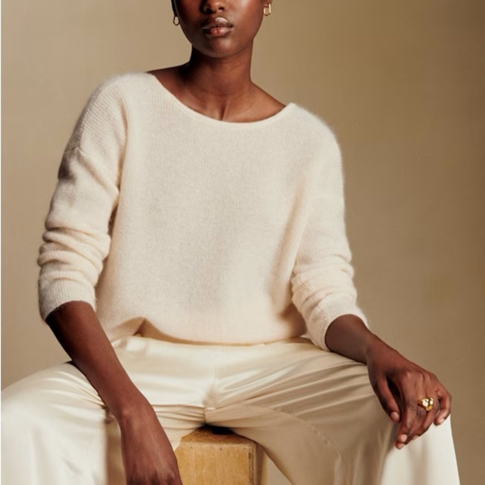 Sezane Barry Ecru Sweater - Picture 3 of 5